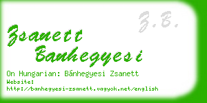 zsanett banhegyesi business card